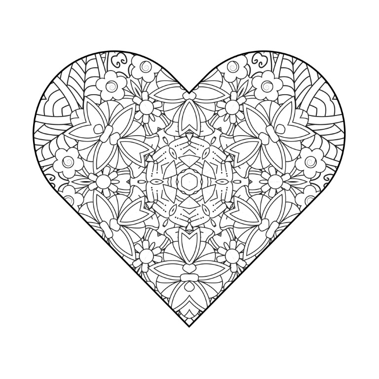 Dibujos para colorear e imprimir Hearts